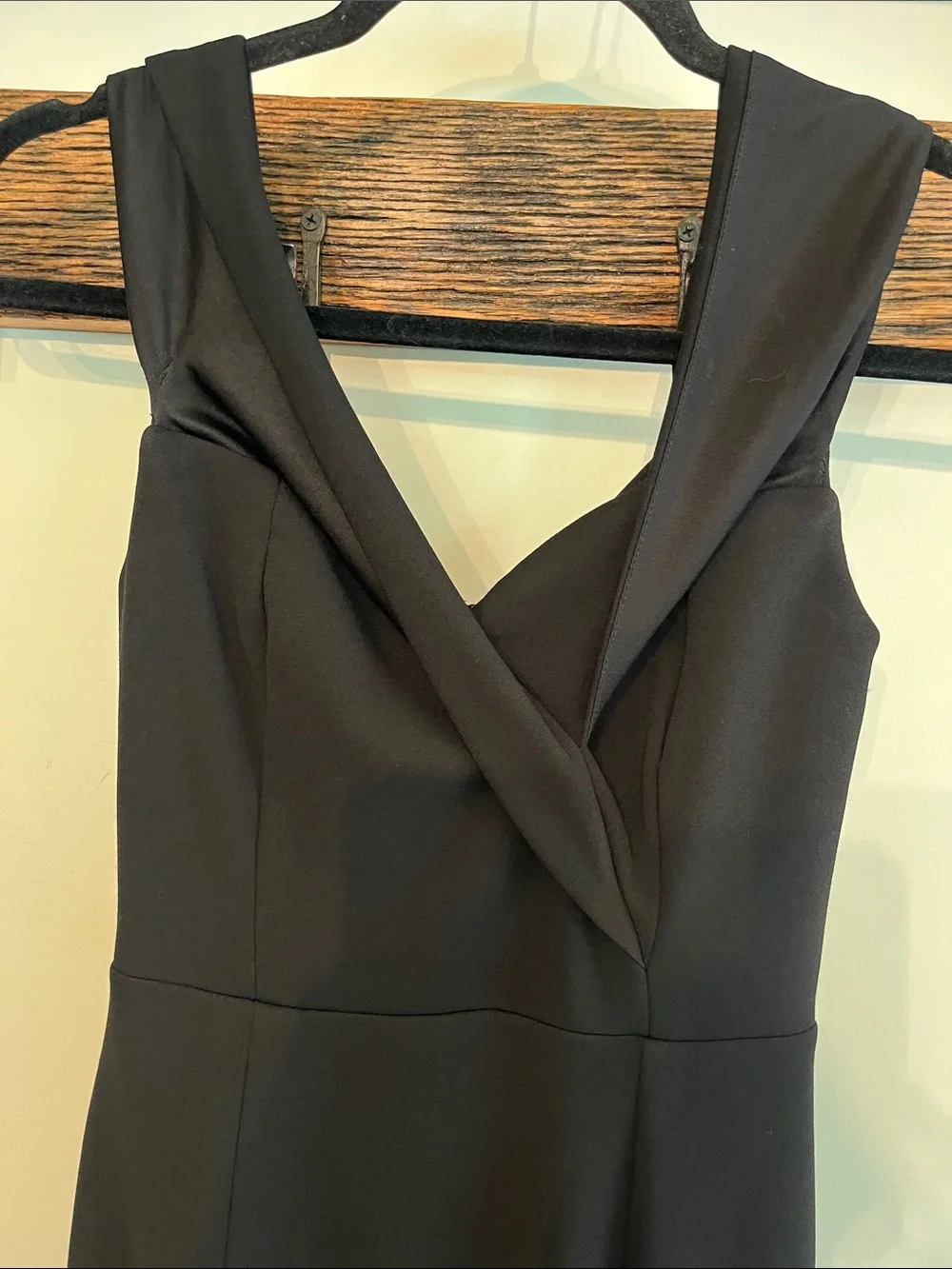 Lulu's Black Sleeveless V-Neck Maxi Gown with Side Slit